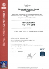 ISO 9001:2015
ISO 14001:2015